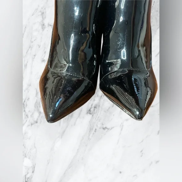 Zara black patent faux leather ankle boots | Heels | 38 | 7.5 - Picture 7 of 7